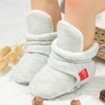 thumbnail image 4 of HsdsBebe Baby Girls Boys Cotton Boots Newborn Winter Cozy Fleece Booties Infant Socks Shoes for 3-18 Months, 4 of 7