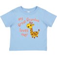 thumbnail image 3 of Inktastic My Great Grandma Loves Me- Cute Giraffe Boys or Girls Baby T-Shirt, 3 of 5