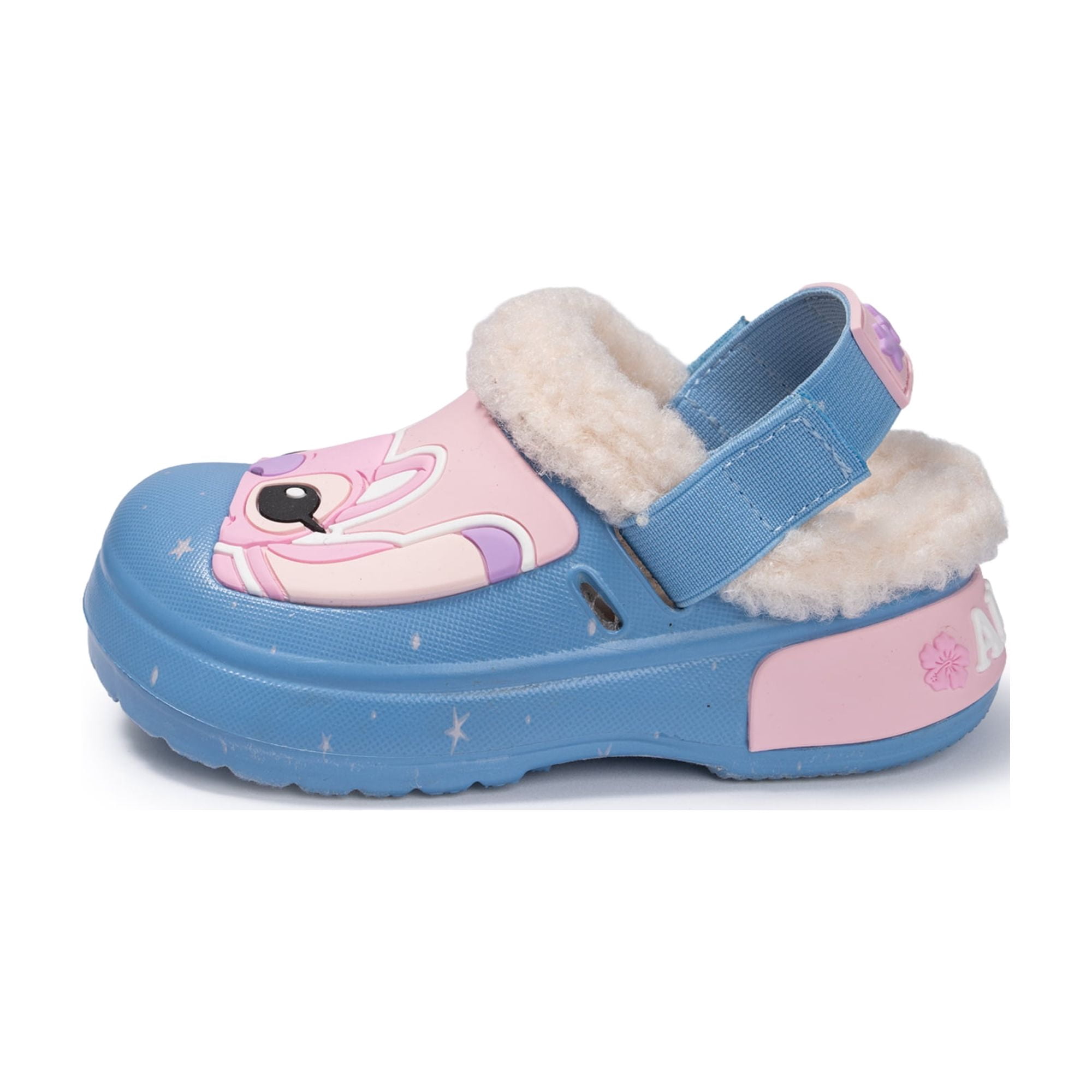 Stitch and Angel Toddler Faux Fur Lined Clogs