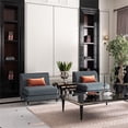 thumbnail image 2 of Michael Amini La Francaise Armless Velvet Accent Chair - Azure/Black, 2 of 12