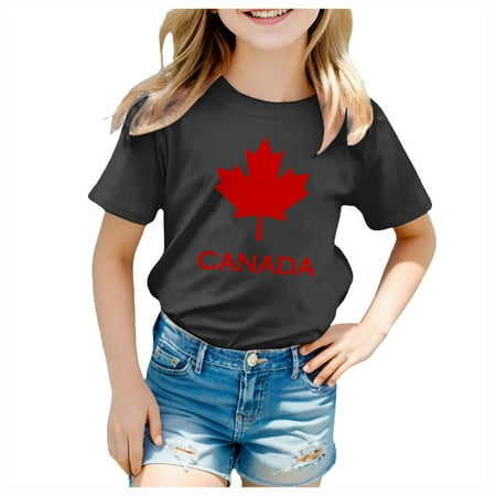 

Toddler Baby Girl Clothes Summer Clearance Girls Short Sleeve Tee Summer Crewneck T Shirt Casual Fit Basic Shirts Kids Girl T-Shirt 3-4 Years