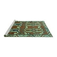 thumbnail image 2 of Ahgly Company Machine Washable Indoor Rectangle Persian Turquoise Blue Traditional Area Rugs, 5' x 8', 2 of 4