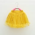 thumbnail image 2 of Odeerbi Clearance Toddler Girls Cute Party Dance Costume Splice Solid Color Net Yarn Crimping Pearl Sequins Tulle Skirt, 2 of 3