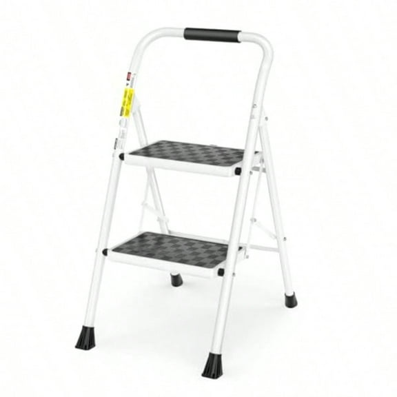 HBTower 2 Step Ladder2 Step Stool for Adults Folding Step Stool with Cushioned Handle with Wide AntiSlip Pedal Ergonomic Design