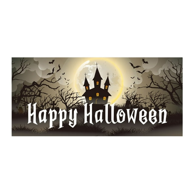 SDNall Décorations de Porte d'Halloween, Couverture de Porte d'Halloween, Décorations de Porte de Garage d'Halloween, Décorations de Porte de Garage pour les Fêtes, Couverture de Porte de Garage d'Halloween 400x185cm