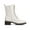 WHITE/PU, variant on BURUDANI Women's Lace-up Combat Boots Mid-calf Military Winter Boots