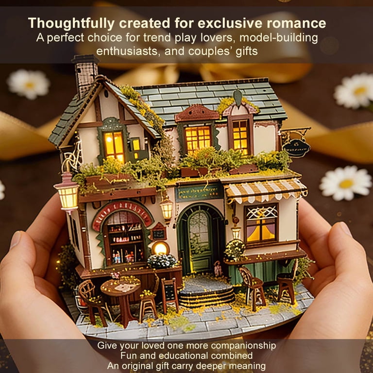 220PCS Forest Whisper Cottage 3D Wooden Puzzle Miniature House