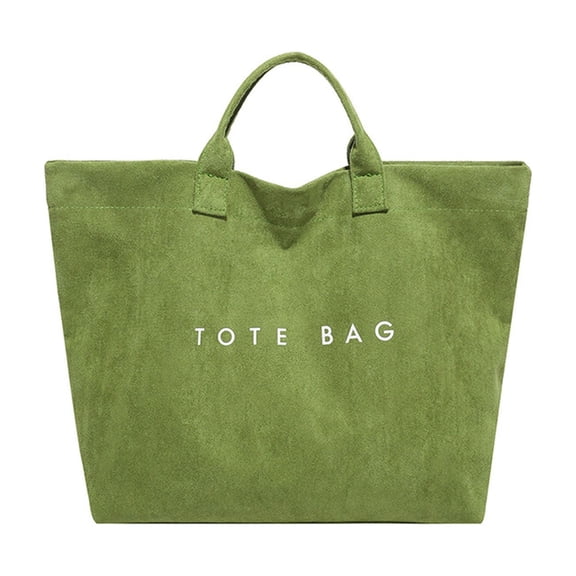 Women’s Large Capacity Letter Print Tote Bag, Casual Versatile Shoulder Handbag with Hook & Loop Closure, Stylish Work and Commuting Bag for Daily Use