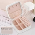 thumbnail image 2 of Mini Jewelry Box PU Leather Portable Travel Jewelry Storage Box Ring Earring Necklace Storage, 2 of 5