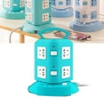 thumbnail image 1 of Compact Tower Power Strip with USB Ports, Overload Protection, and Portable Handle, 220V 10A, Ideal for Space-Saving and Safe Charging Solutions, 1 of 6