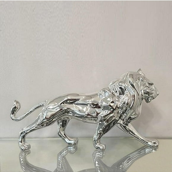 Canadian Lion Silver Figurine Home Decoration