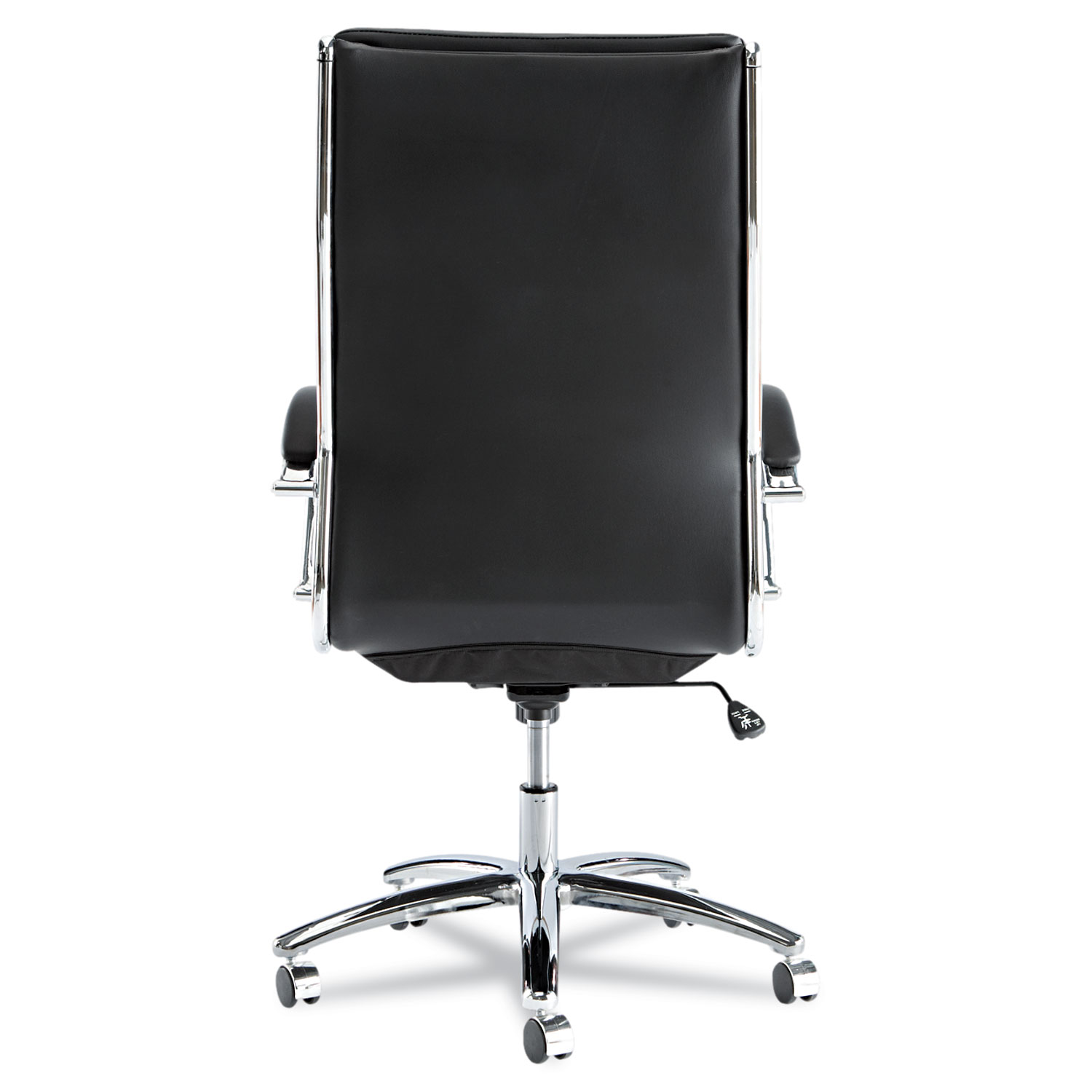 Alera Neratoli High-Back Slim Profile Chair, Faux Leather, 275 lb Cap, 17.32" to 21.25" Seat Height, Black Seat/Back, Chrome - image 5 of 10