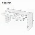 thumbnail image 2 of Farmhouse Rustic Console Table, Curved, 2 Drawer Storage Entryway Piece, 2 of 25