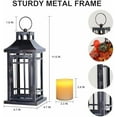 thumbnail image 4 of Set of 2 Fall LED Candle Lantern Decorative Indoor & Outdoor, 11" Fall Hanging Lanterns with LED Candles, Metal Outdoor Lanterns for  Front Porch Table Fall Christmas Spring, 4 of 8
