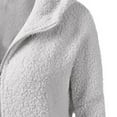 thumbnail image 5 of Sherpa Sweatshirts for Women Long Sleeve Zip Up Hoodies Casual Winter Fleece Jacket with Pockets Gray 4XL, 5 of 8