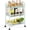 Green, variant on KK KINGRACK 3 Tier Rolling Cart Organizer, Mesh Cart with Wheels, Utility Cart for Office, School,Storage, Pink
