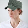 thumbnail image 6 of Slccxzc Flat Military Cap Adult Outdoor Sun Hat Green, 6 of 7