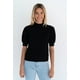 thumbnail image 5 of Suéteres abullonados de manga corta para mujer 2024, primavera verano, moda, casual, blusas negras, 5 of 6
