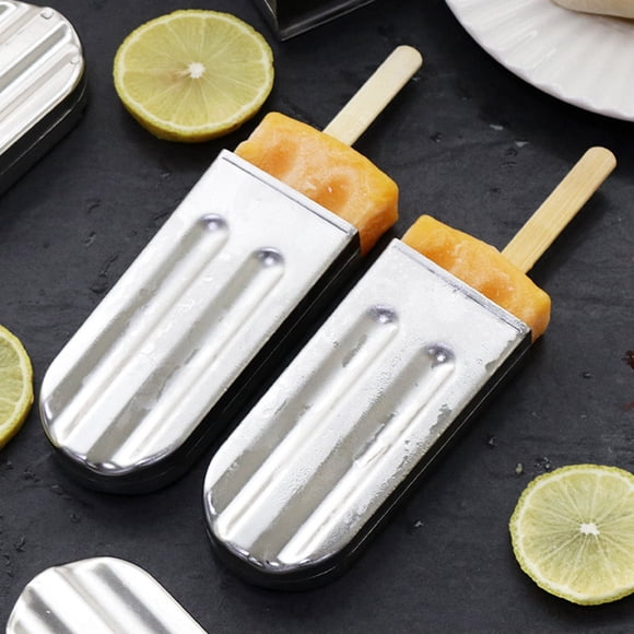 Stainless Steel Popsicle , 304 Food Grade Pop with Log Sticker, Robot Welding Seamless Tech, Metal Stick Holder, for Kids Learn Cooking, Homemade Ice Cream Maker