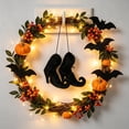 thumbnail image 6 of Hanging Witch Shoes Vintage Halloween Decoration Party, Wooden Pendant Door Wall Tree Spooky,Halloween Decor,Hanging Indoors And Outdoors Decoration,1pcs, B, 6 of 8