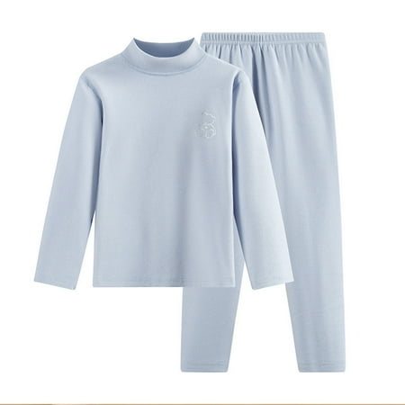

Girls Pajamas Kids Soft Comfy Solid Color Raglan Sleepwear Winter Autumn Thicken Homewear Pajama Set Size 11-14 Y
