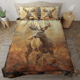 thumbnail image 2 of Lotusprinthandmade Deer Hunting In Forest Bedding Set (Made in Vietnam) (88x88), Wildlife-Themed Bed Set, Forest Hunting Bed Set, 2 of 4