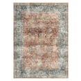 thumbnail image 6 of Haperlare Boho Floral Bedroom Rug Vintage Oriental Area Rug Non Slip Throw Rugs Soft Rugs Low Pile Stain Resistant Carpet for Dining Room Living Room, 5' x 7' Brick Red, 6 of 6
