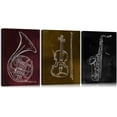thumbnail image 1 of 3 Pieces Retro Music Decor Musical Instrument Posters Guitar Decor Saxophone Art Music Room Decor Music Posters for Room Aesthetic Music Painting for Classroom Ready to Hang 12x16x3, 1 of 6
