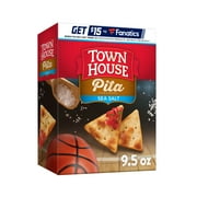 Town House Pita Sea Salt Oven Baked Crackers, Lunch Snacks, 9.5 oz