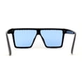 thumbnail image 4 of Full Crowned Rhinestone Flat Top Horned Diva Sunglasses Black Blue, 4 of 4