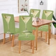 thumbnail image 2 of Yayeee 4 Pack Dining Chair Covers Stretch Parson Chairs Slipcovers Seat Protector, Martini with Olive, 2 of 6