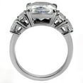 thumbnail image 4 of Womens Rings High polished (no plating) Stainless Steel Ring with AAA Grade CZ in Clear TK007, 4 of 5