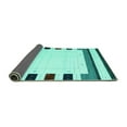 thumbnail image 2 of Ahgly Company Indoor Rectangle Solid Turquoise Blue Modern Area Rugs, 2' x 5', 2 of 4
