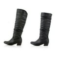 thumbnail image 5 of LBECLEY Knee High Wedge Boots for Women Wide Calf High High Knee Riding Boots Boots Heels Flat Winter Women's Women's Boots Boot Knee High Leather Black 41, 5 of 6