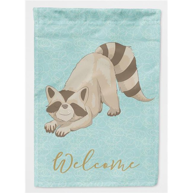 Carolines Treasures BB8569GF Raccoon Welcome Flag Garden Size