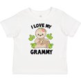 thumbnail image 3 of Inktastic Cute Sloth I Love My Grammy with Green Leaves Boys or Girls Baby T-Shirt, 3 of 5