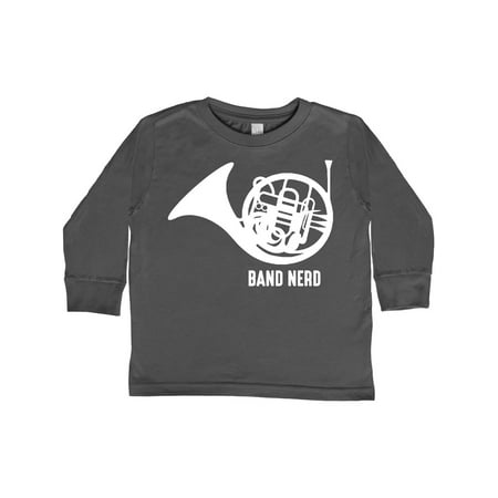 

Inktastic Band Nerd French Horn WHT Gift Toddler Boy or Toddler Girl Long Sleeve T-Shirt
