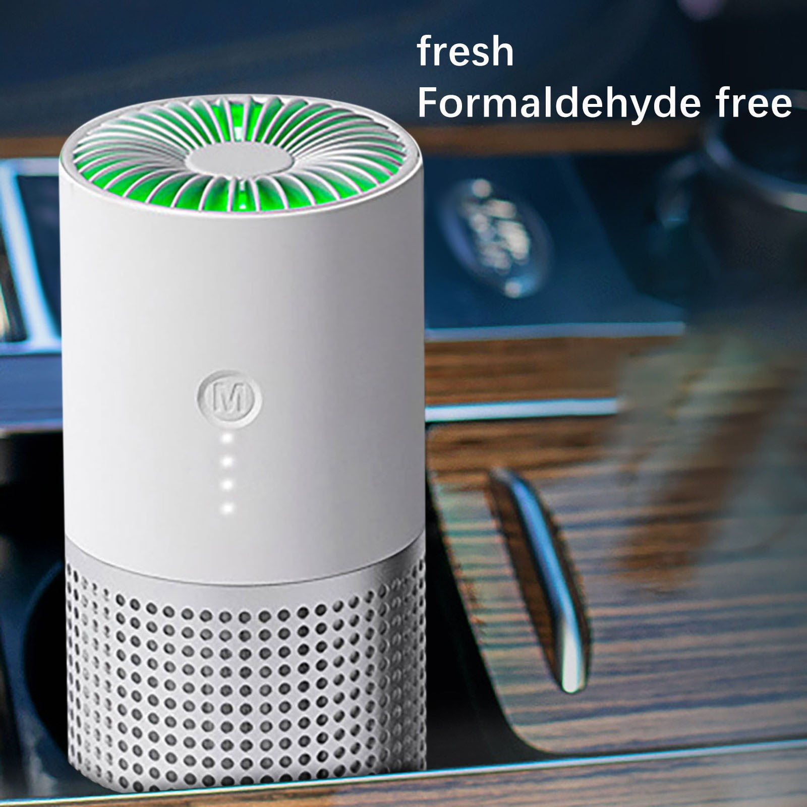 Car Air Purifier with Negative Ion Technology, 3 Wind Speeds, Portable for Home, Office, and Vehicles, Reduces Odors and Pet Dander A