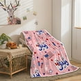 thumbnail image 5 of Throw Blankets4th of July Throws, American Stars on Red White Blue Luxury Ultra Soft Flannel Bed Blanket Color Block USA Flag Cozy Warm Fleece Cover for Sofa Couch Chair, 5 of 5