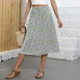 thumbnail image 4 of Difdany Women's Bohemian A-Line Elastic Waist Flowy Midi Skirt with Pockets Light Purple 2XL, 4 of 7