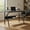 Black, variant on Spaco Space-Saving Computer Desk - Elevated Monitor Stand R-Shaped Frame, Extra Storage Shelf, Work Study, Rustic Brown