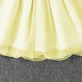 thumbnail image 5 of Ruyang Toddler Baby Tulle Dress Bow Flower Print Pleated Smocked Dresses Elegant Cute Ruffles Sleeve Summer Casual Dresses, 5 of 6