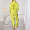 thumbnail image 5 of Bingfone Womens Pajama Sets Gold Pineapple Print,Long Sleeve Loungewear Pajamas Set-Large, 5 of 9