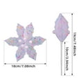 thumbnail image 3 of geerera Pastel Christmas Artificial Poinsettia, Christmas Sprinkles Candy Poinsettia Flowers Tree Pick, Macaroon Flower for DIY Xmas Wreath Holiday Party Decor, 3 of 6