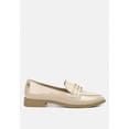 thumbnail image 2 of MEANBABE Semicasual Stud Detail Patent Loafers in Beige, 2 of 6