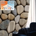thumbnail image 5 of Cobblestones Blackout Curtains for Bedroom/Living Room, Pinch Pleated Black Out Curtains, Gravel Rock Natural Stones Pattern Art Room Darkening Window Drapes with Hooks 2 Panels, 39"x70", 5 of 8
