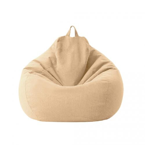 Opperiaya Solid Color Lazy Sofa Cover, No Filler Bean Bag Covers with Handle