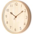 thumbnail image 2 of Reloj de pared de madera natural maciza Reloj de madera de 12 pulgadas Movimiento silencioso Tictac silencioso Péndulo de pared Estilo moderno Sala de estar simple Dormitorio Cocina kaili Sencillez, 2 of 5