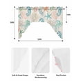 thumbnail image 5 of Teal Red Coastal Swag Valances for Windows, Small Curtains Drapes, Nautical Seahorse Beach Coral Starfish Retro Kitchen Window Curtains Over Sink Window Treatment Valance for Bedroom/Bathroom 56"x36", 5 of 5