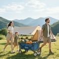 thumbnail image 2 of Outsunny Folding Wagon Garten Cart Foldable Camping Trolley Steel Oxford, 2 of 8